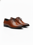 Classic Woven Lace-Up Shoes – Premium Leather Finish