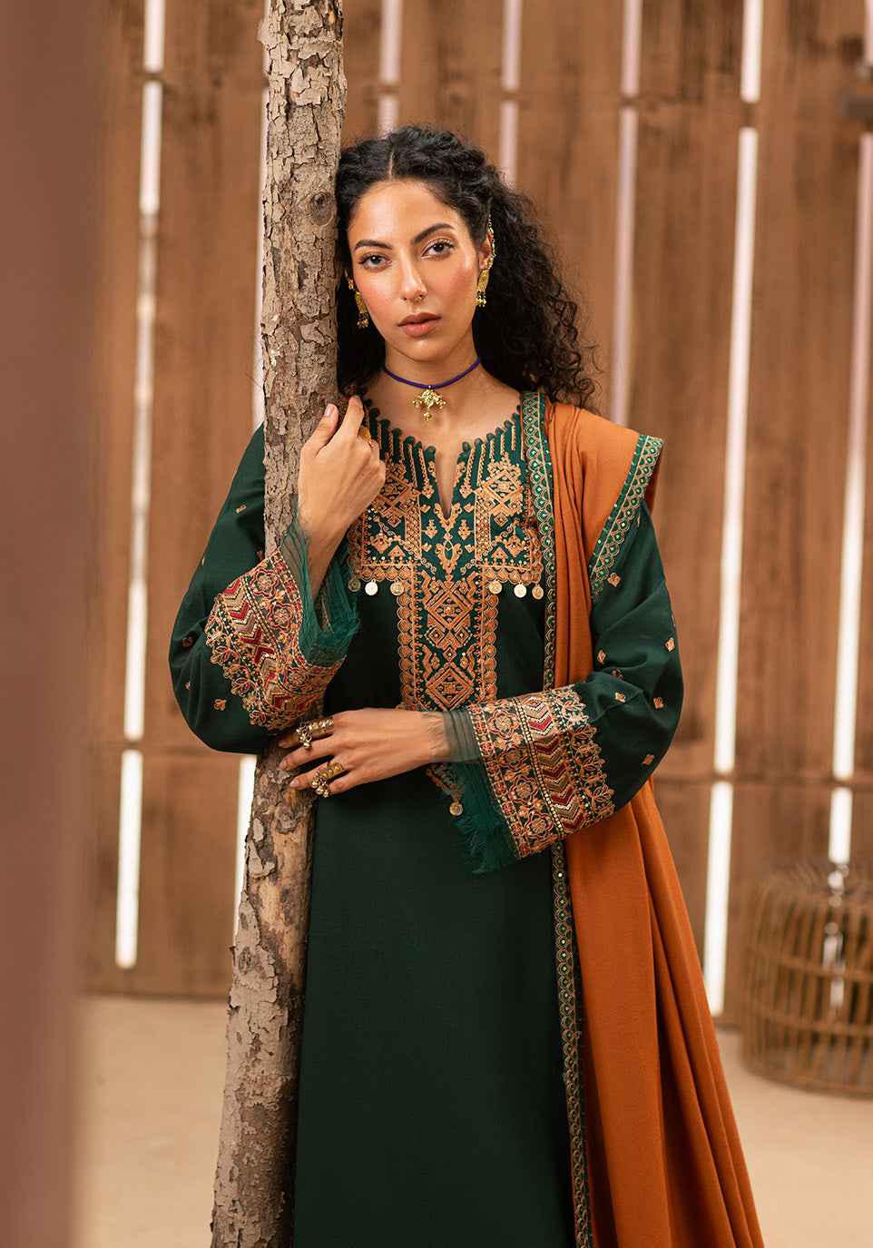 Zarqash AK-3039 - Luxury Embroidered 3-Piece Lawn Suit